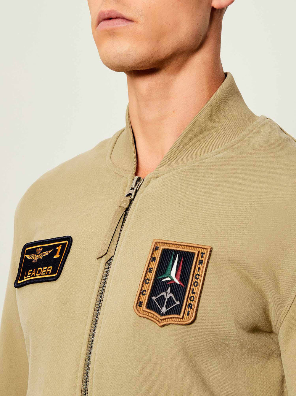 Actitude Felpa Zip Aeronautica Militare da Uomo - Verde