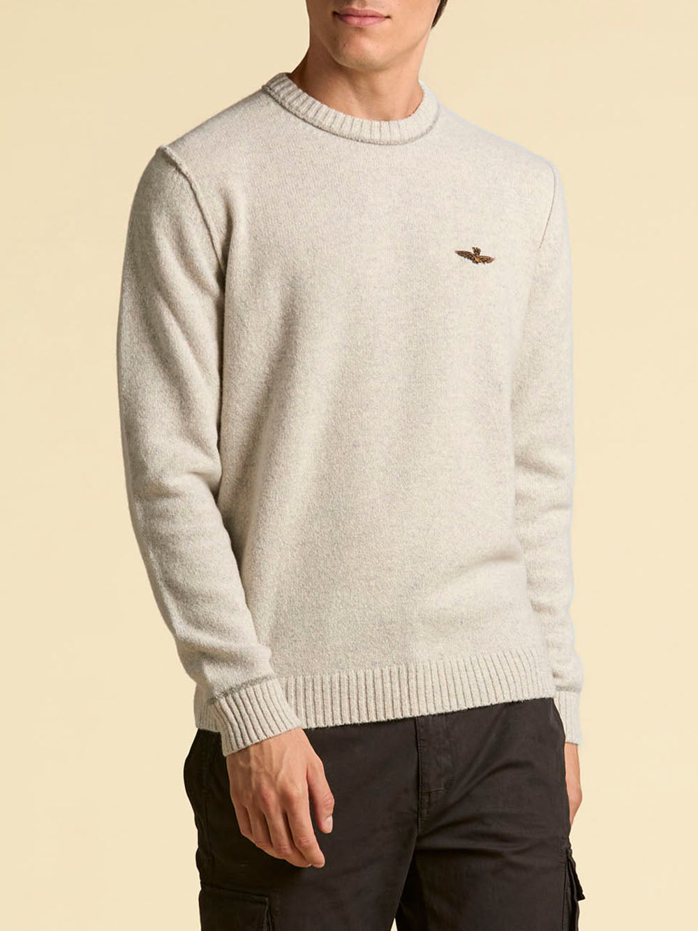 Actitude Pullover Aeronautica Militare da Uomo - Avorio