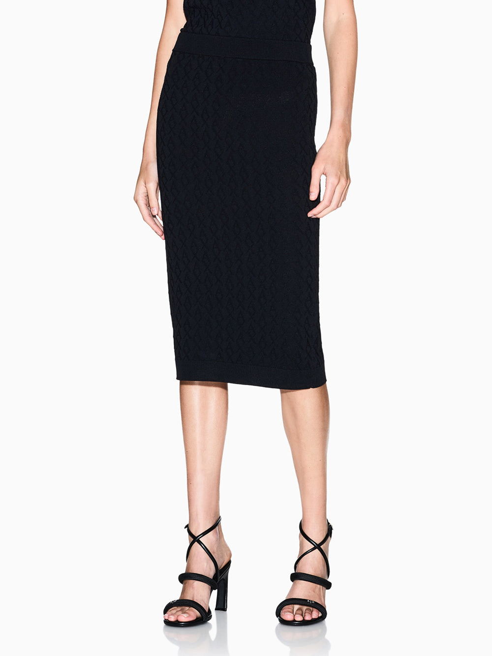 Gonna Longuette Armani Exchange da Donna - Nero