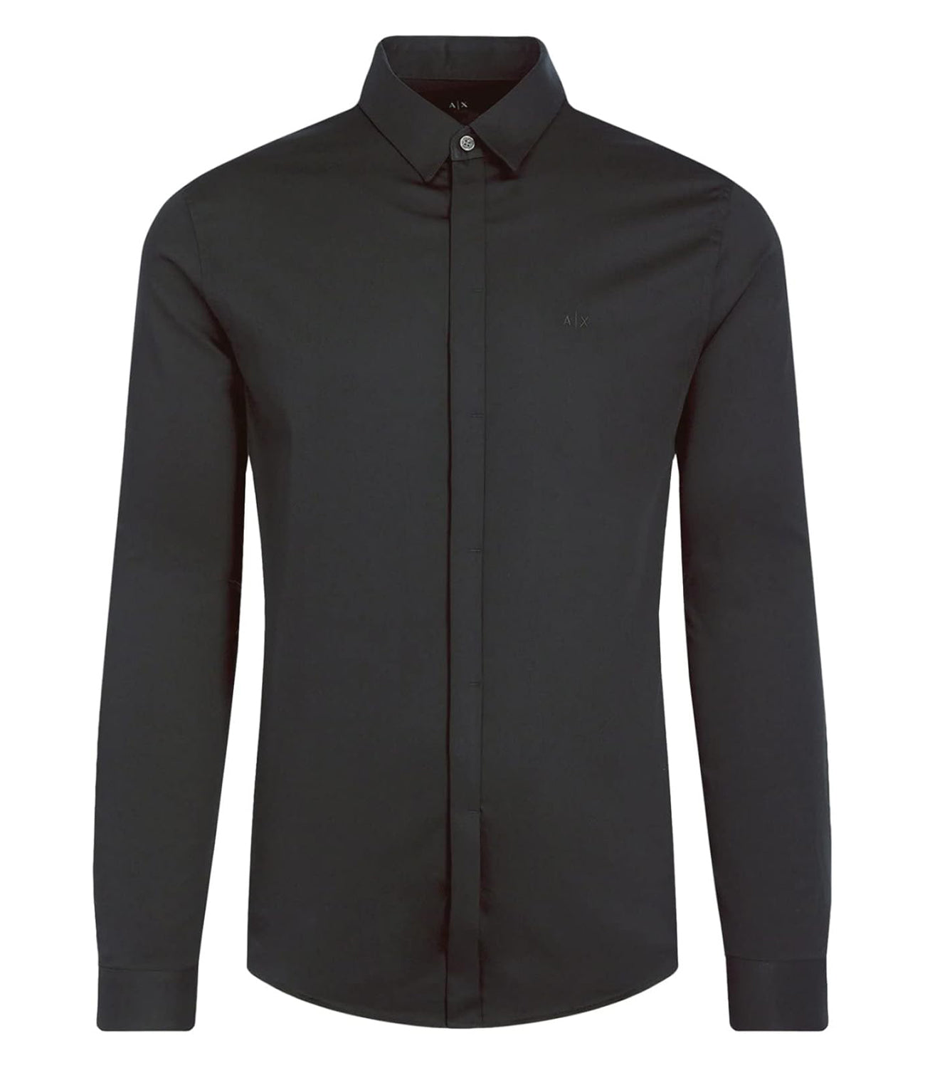 A|X Armani Exchange Camicia Manica Lunga Uomo Mod. 8NZCBD ZN10Z 1200 Black Nero