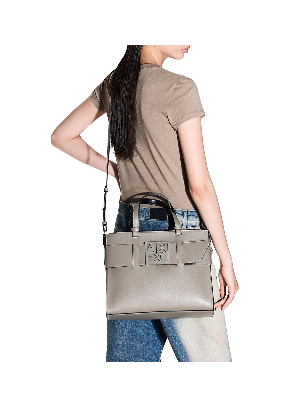 A|X Armani Exchange Borsa Donna Mod. 942689 0A874 U6242 Tortora Beige