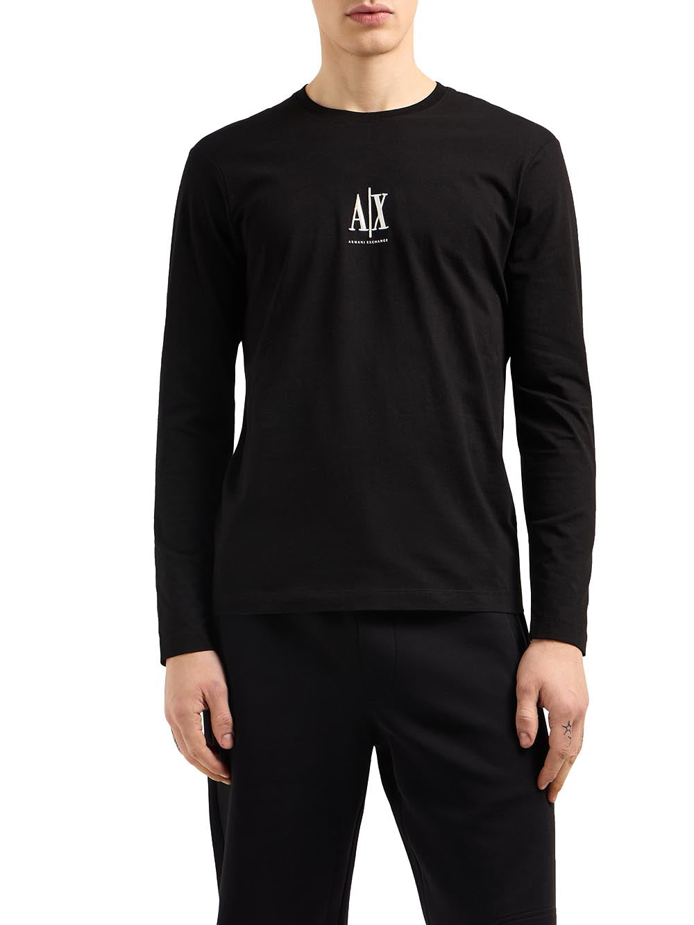 A|X Armani Exchange T-shitr Manica Lunga Uomo Mod. XM000364 UC001 Nero