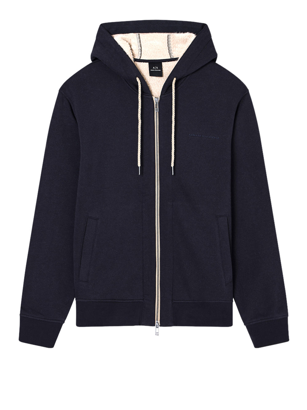 Felpa Zip Armani Exchange da Uomo - Blu