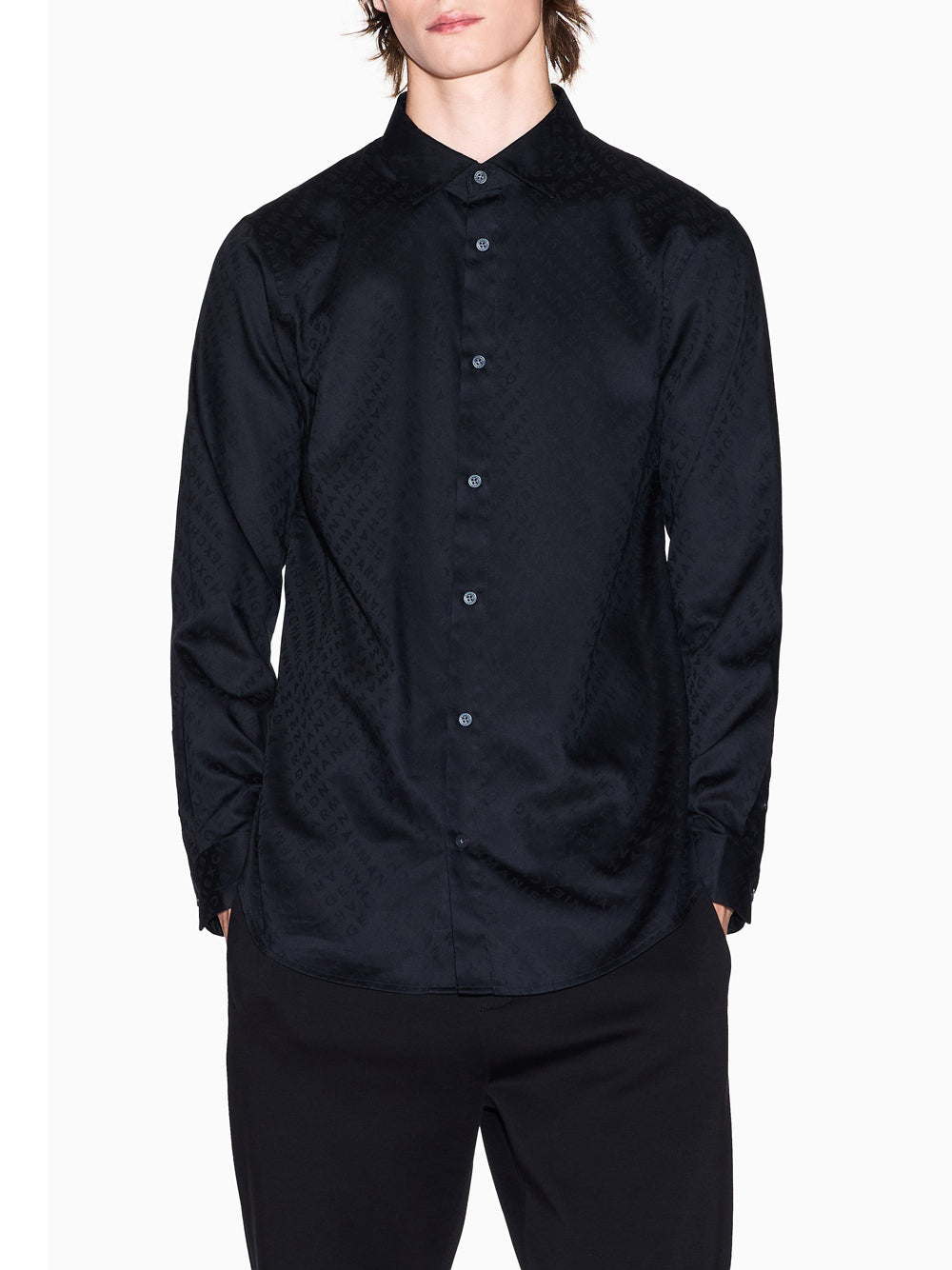 Camicia Classica Armani Exchange da Uomo - Nero