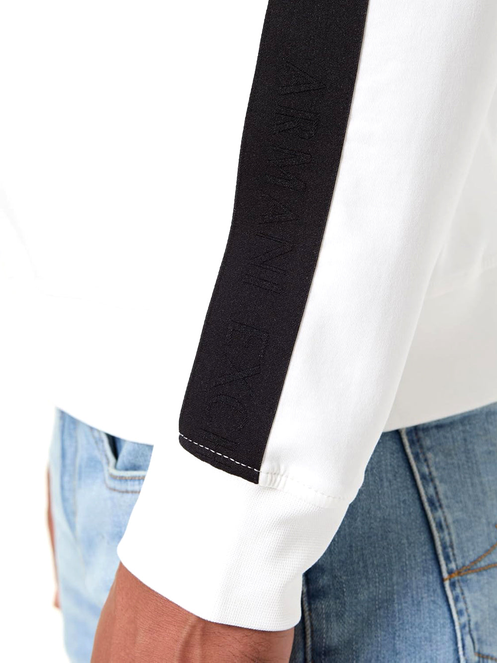 A|X Armani Exchange Felpa Girocollo Uomo Mod. XM001296 U0009 Bianco