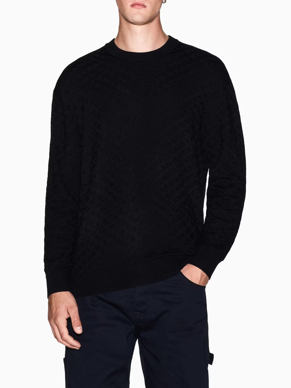 A|X Armani Exchange Maglione Girocollo Uomo Mod. XM001316 UC001 Nero