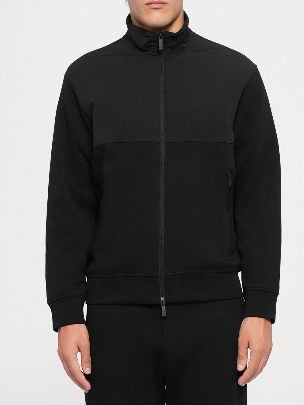 Felpa Zip Armani Exchange da Uomo - Nero