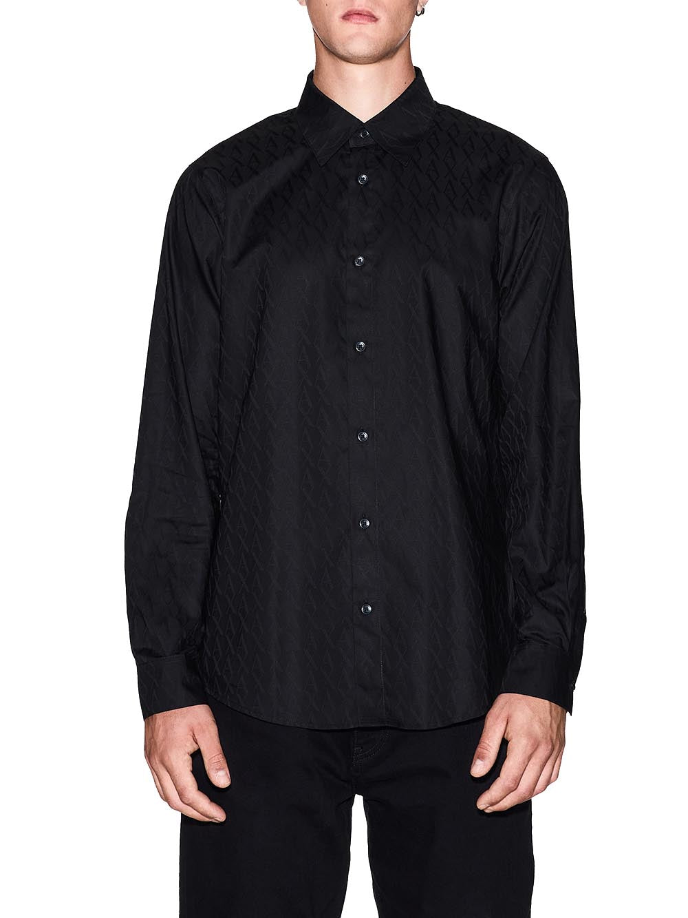 A|X Armani Exchange Camicia Manica Lunga Uomo Mod. XM001587 UC001 Nero
