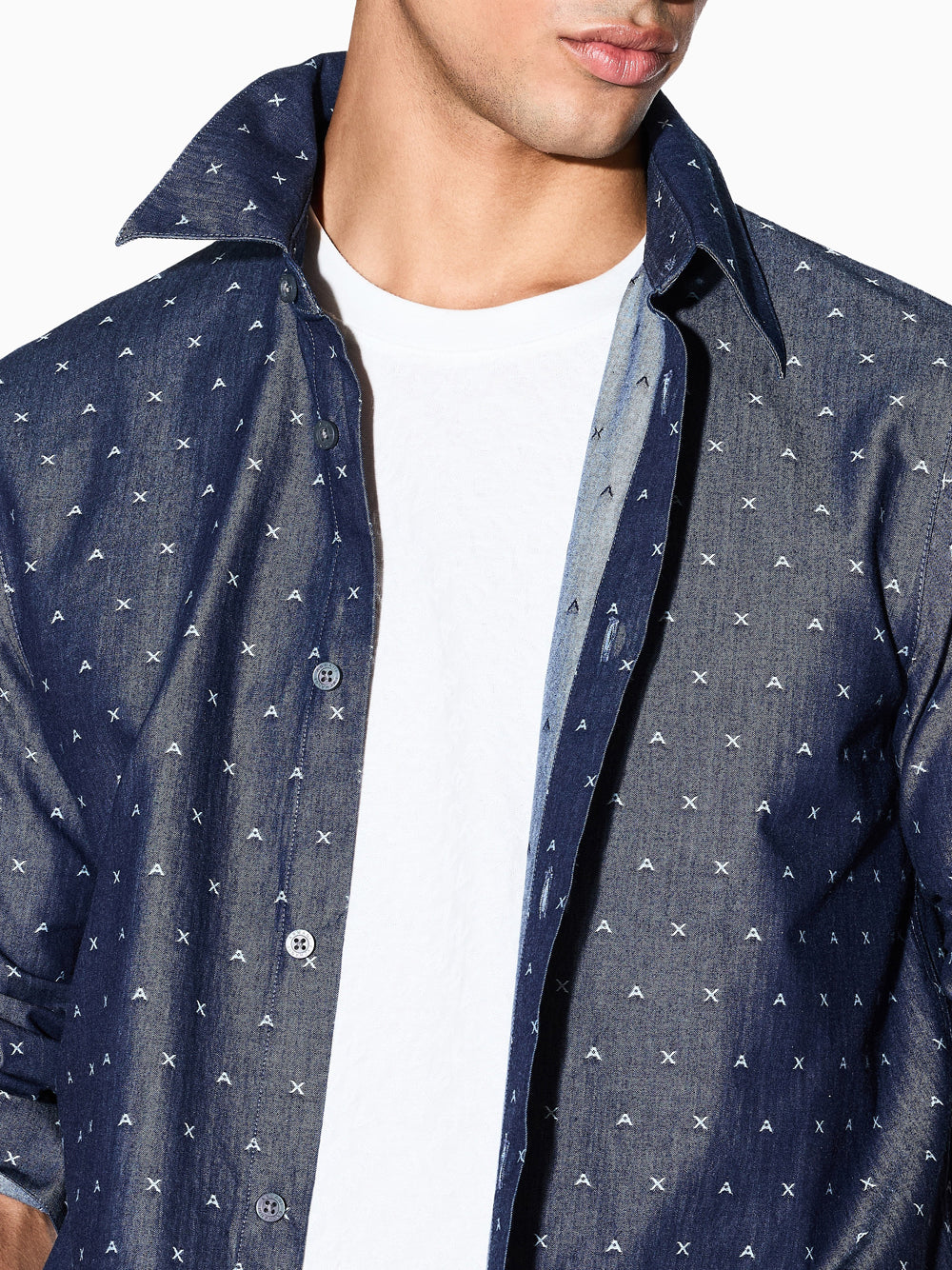 Camicia Casual Armani Exchange da Uomo - Blu