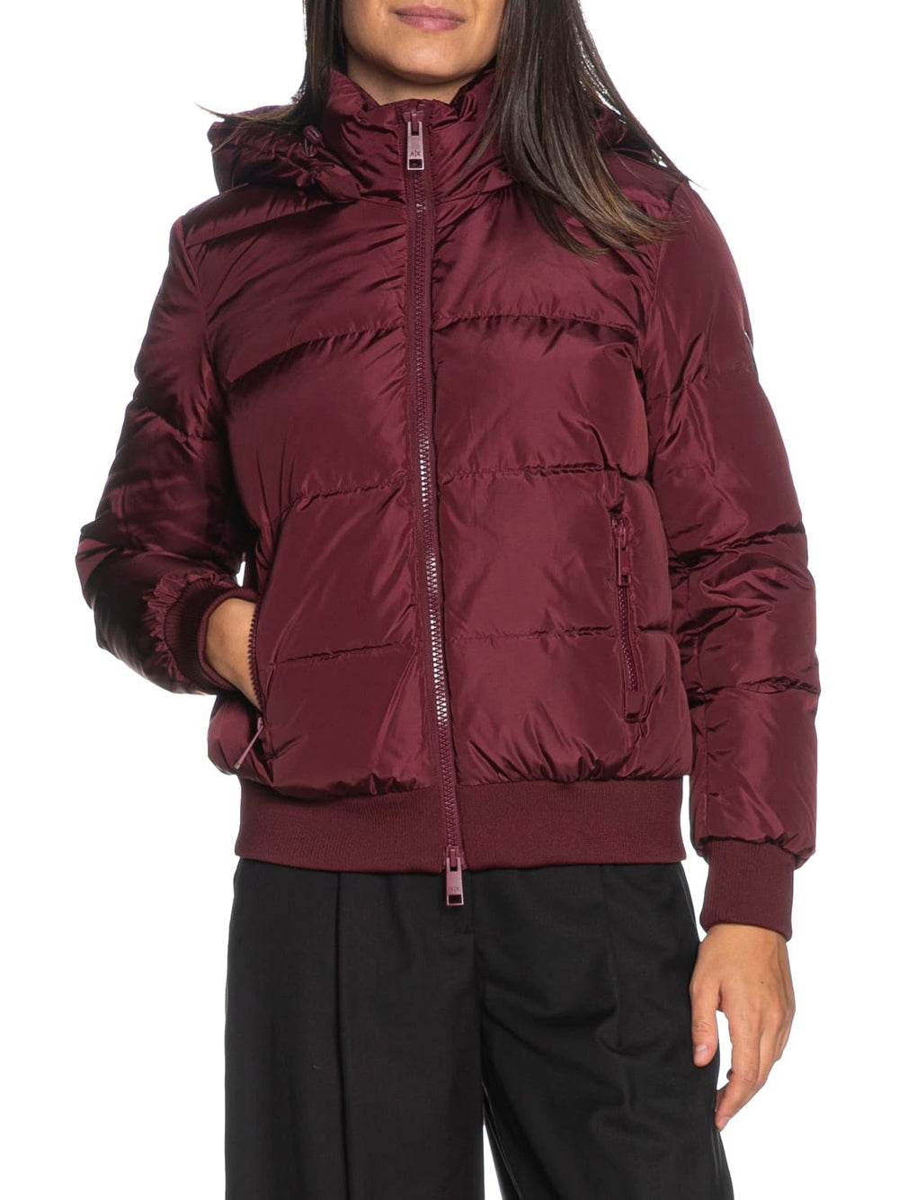 Piumino Armani Exchange da Donna - Bordeaux