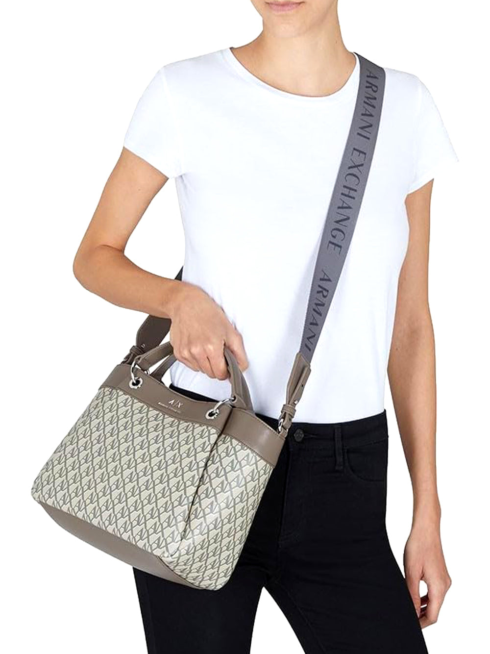 A|X Armani Exchange Borsa Donna Mod. XW000393 AF17145 SABBIA Sabbia Beige