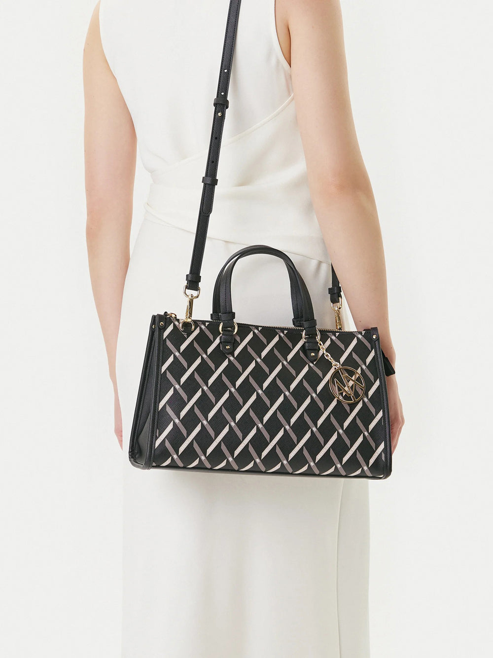 Borsa a Mano Armani Exchange da Donna - Nero