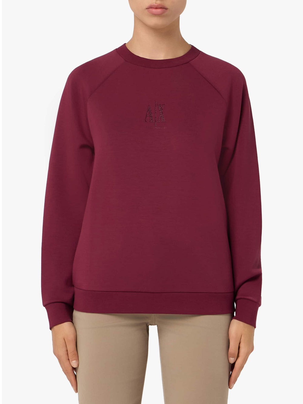 Felpa Armani Exchange da Donna - Bordeaux