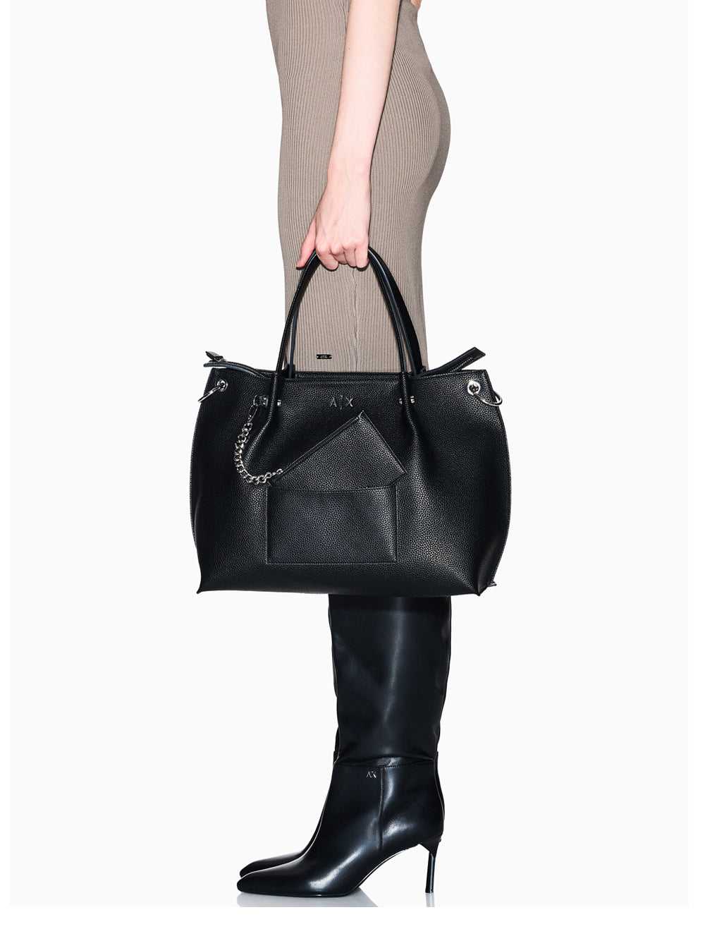 Borsa Shopper Armani Exchange da Donna - Nero