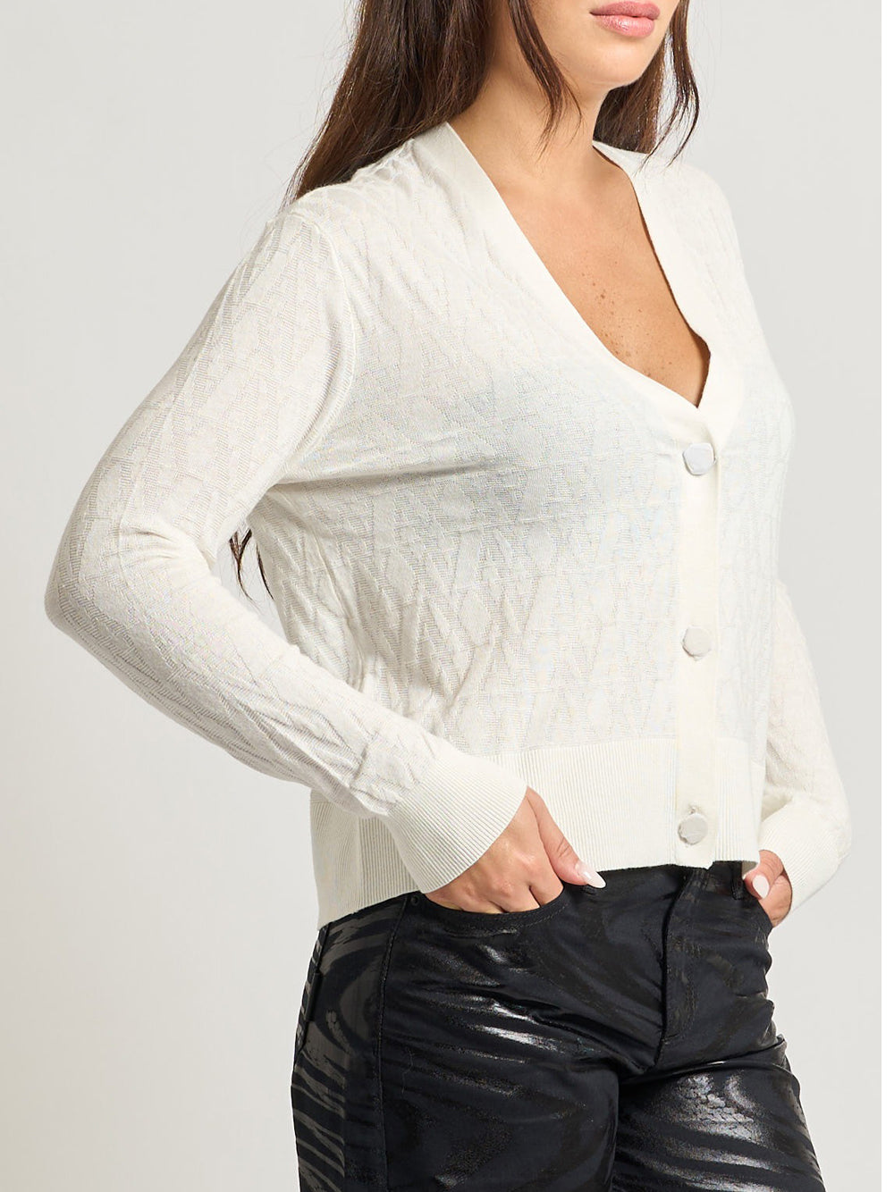 Cardigan Armani Exchange da Donna - Bianco