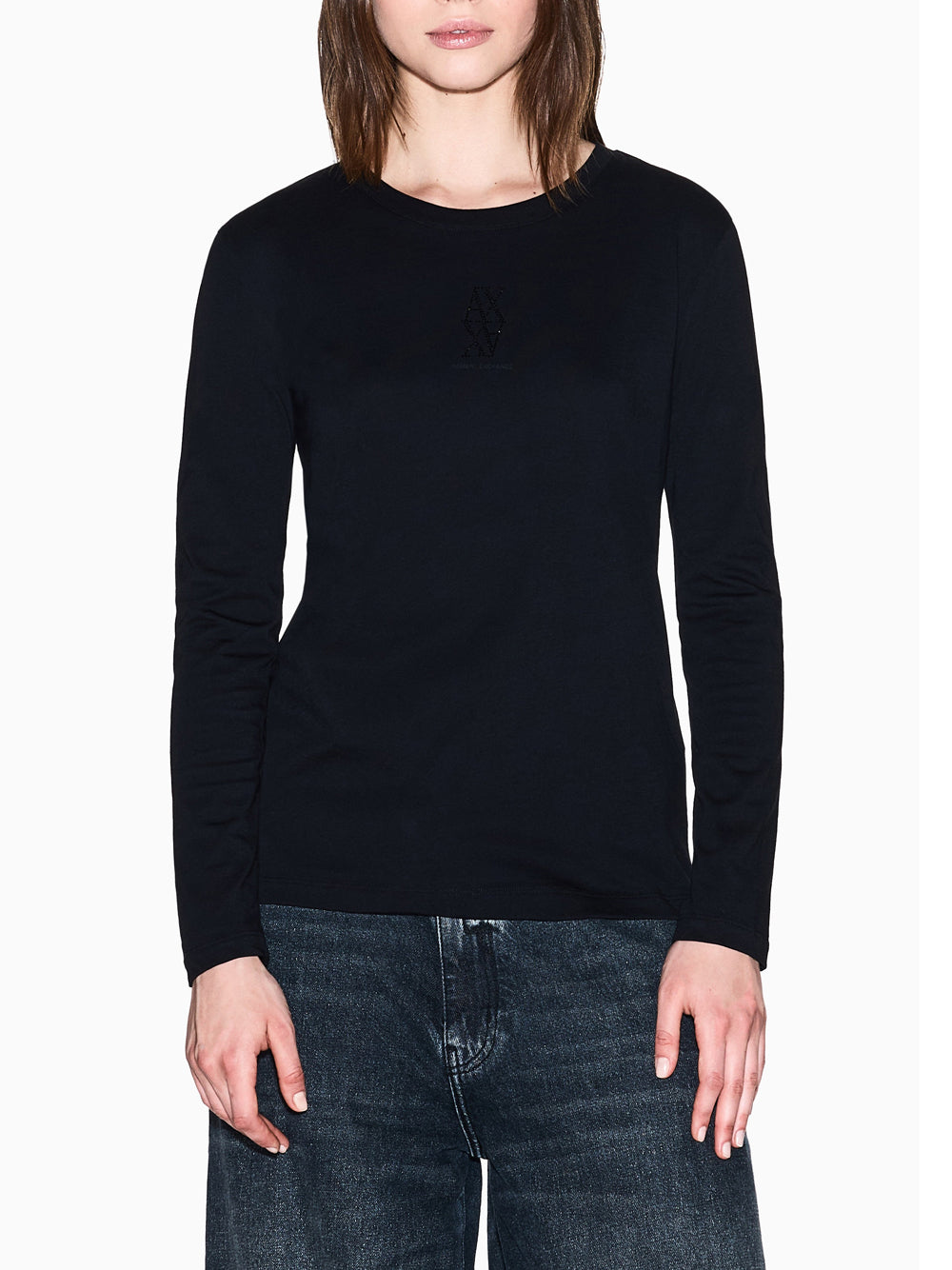 T-shirt Armani Exchange da Donna - Nero