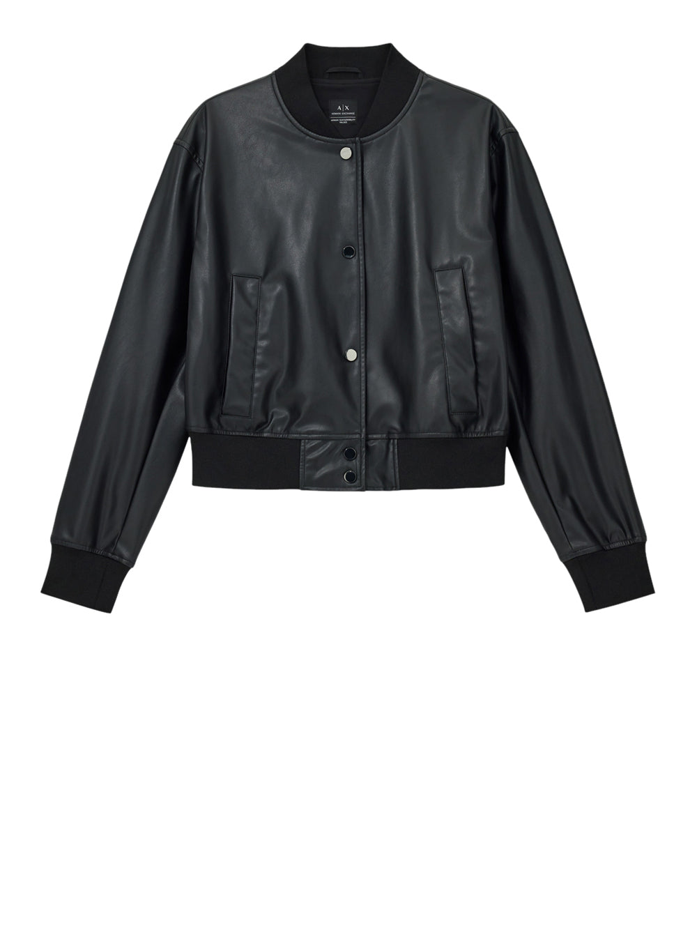 Bomber Armani Exchange Ecopelle da Donna - Nero