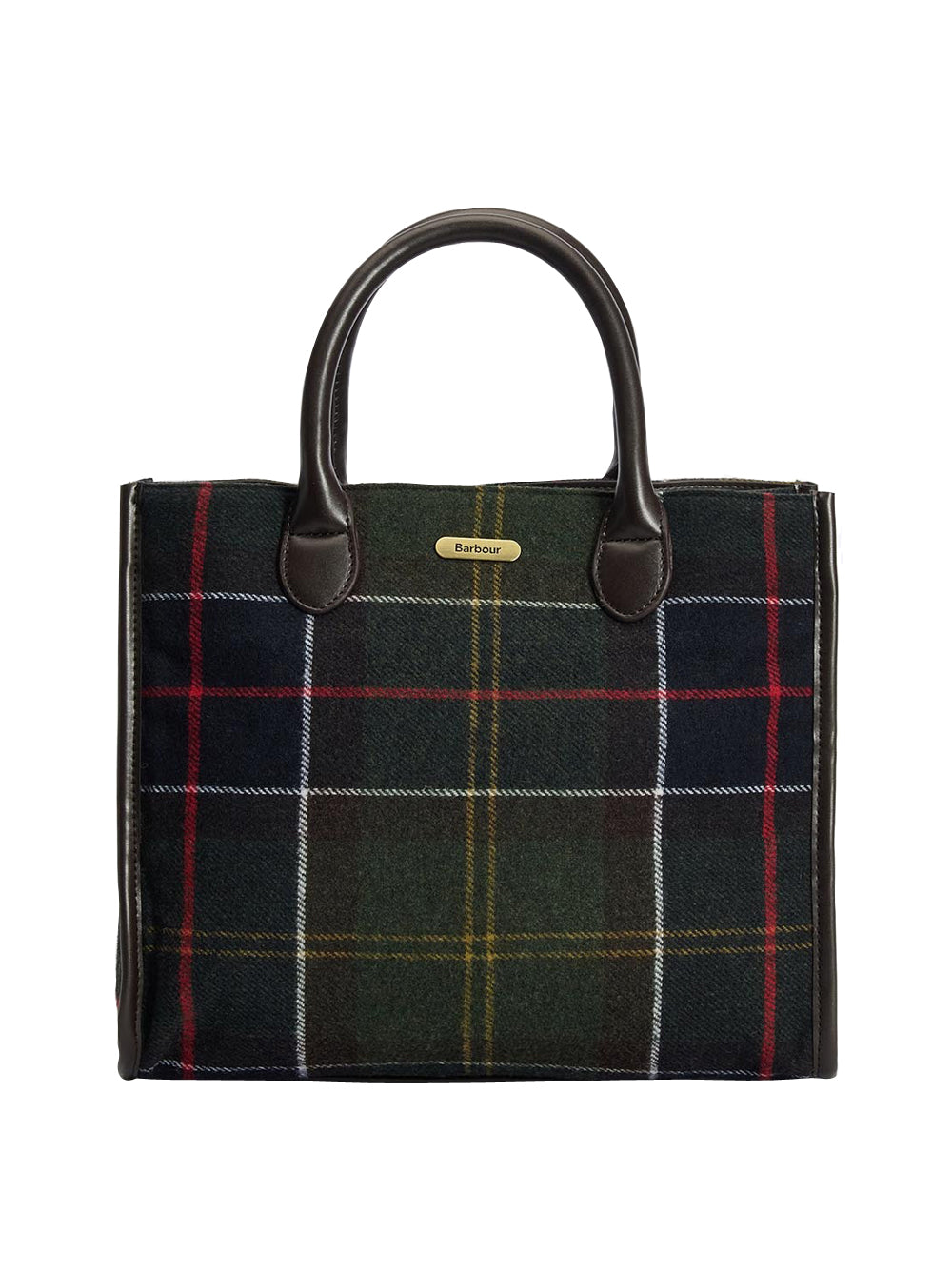 Borsa a Mano Barbour Barrhill Tartan da Donna - Verde