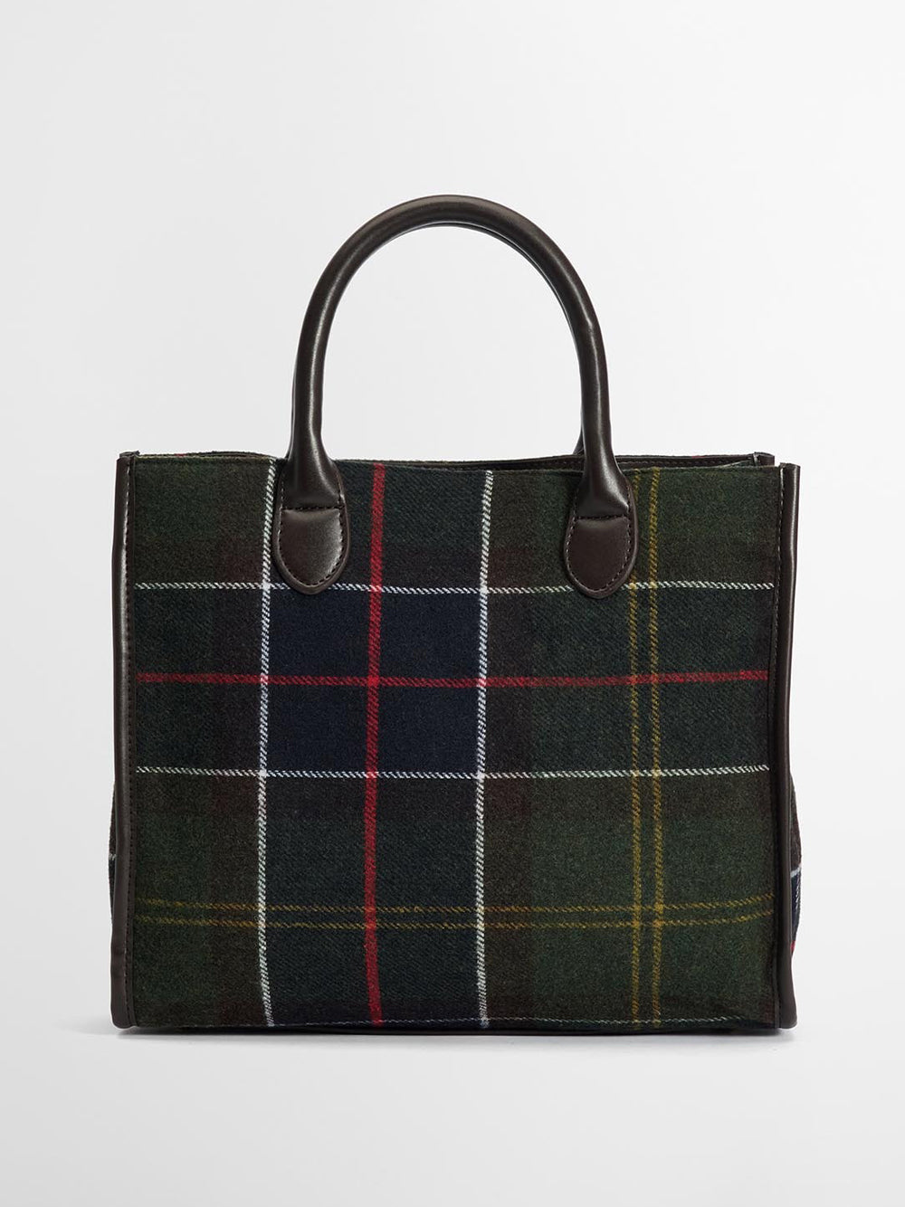Borsa a Mano Barbour Barrhill Tartan da Donna - Verde