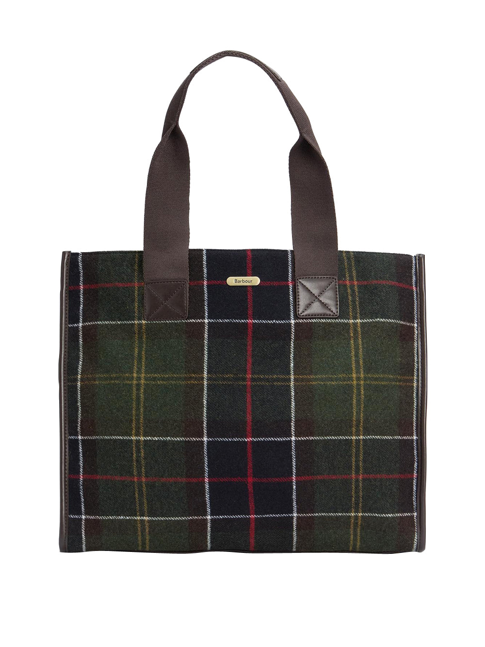 Borsa a Mano Barbour Turnberry Tartan da Donna - Verde