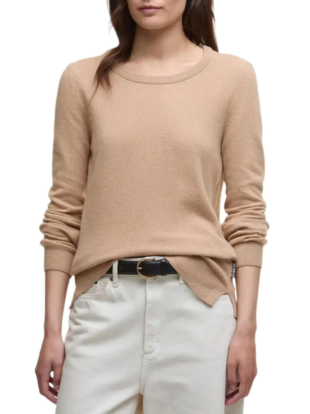 Pullover Barbour Pendle Crew Knit da Donna - Beige