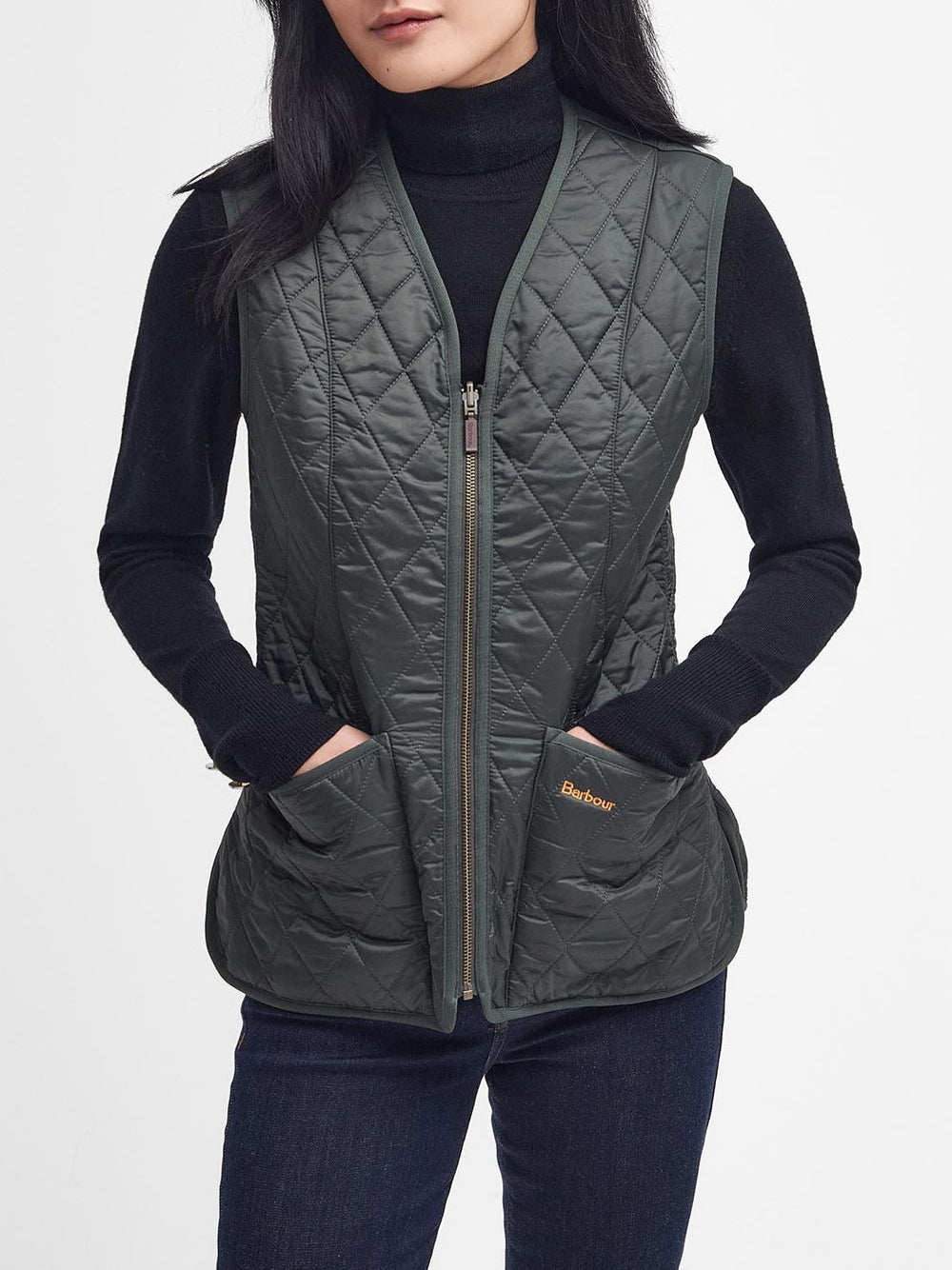 Smanicato Barbour Fleece Betty Liner da Donna - Verde