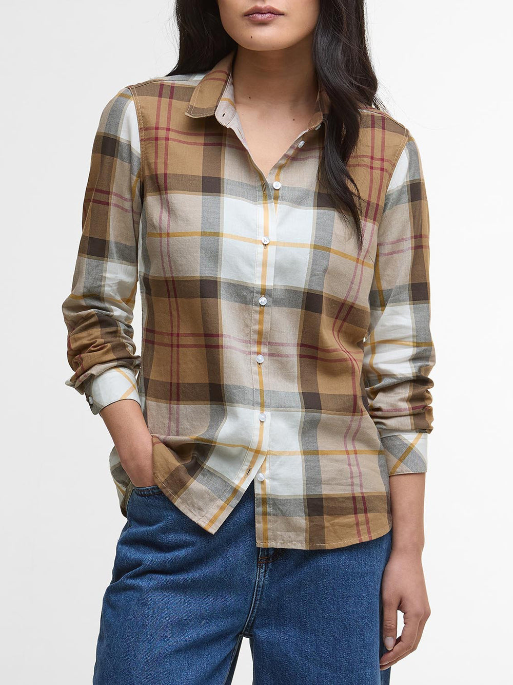 Camicia Casual Barbour Bredon da Donna - Marrone