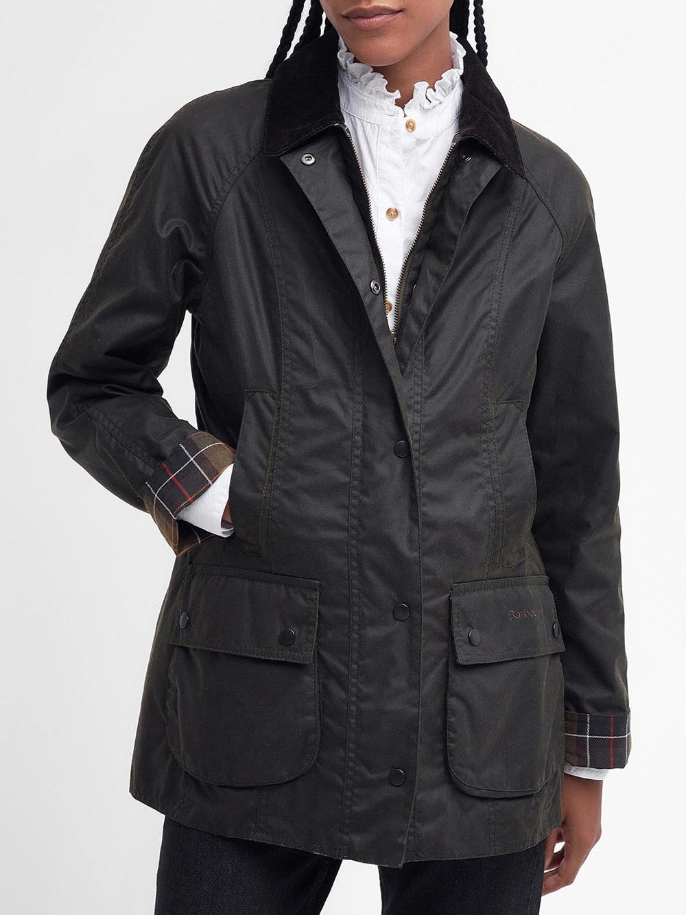 Giubbotto Barbour Classic Beadnell Wax da Donna - Marrone