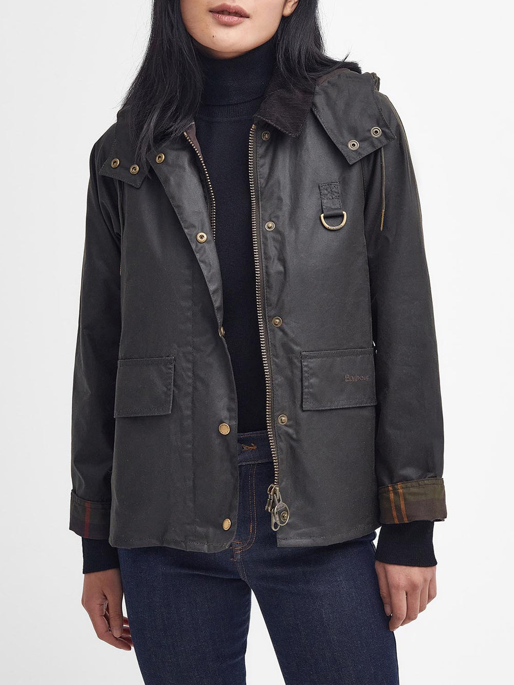 Giubbino Barbour Avon Wax da Donna - Verde
