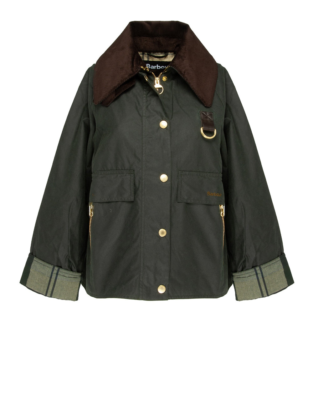 Giubbino Barbour Catton Wax da Donna - Verde