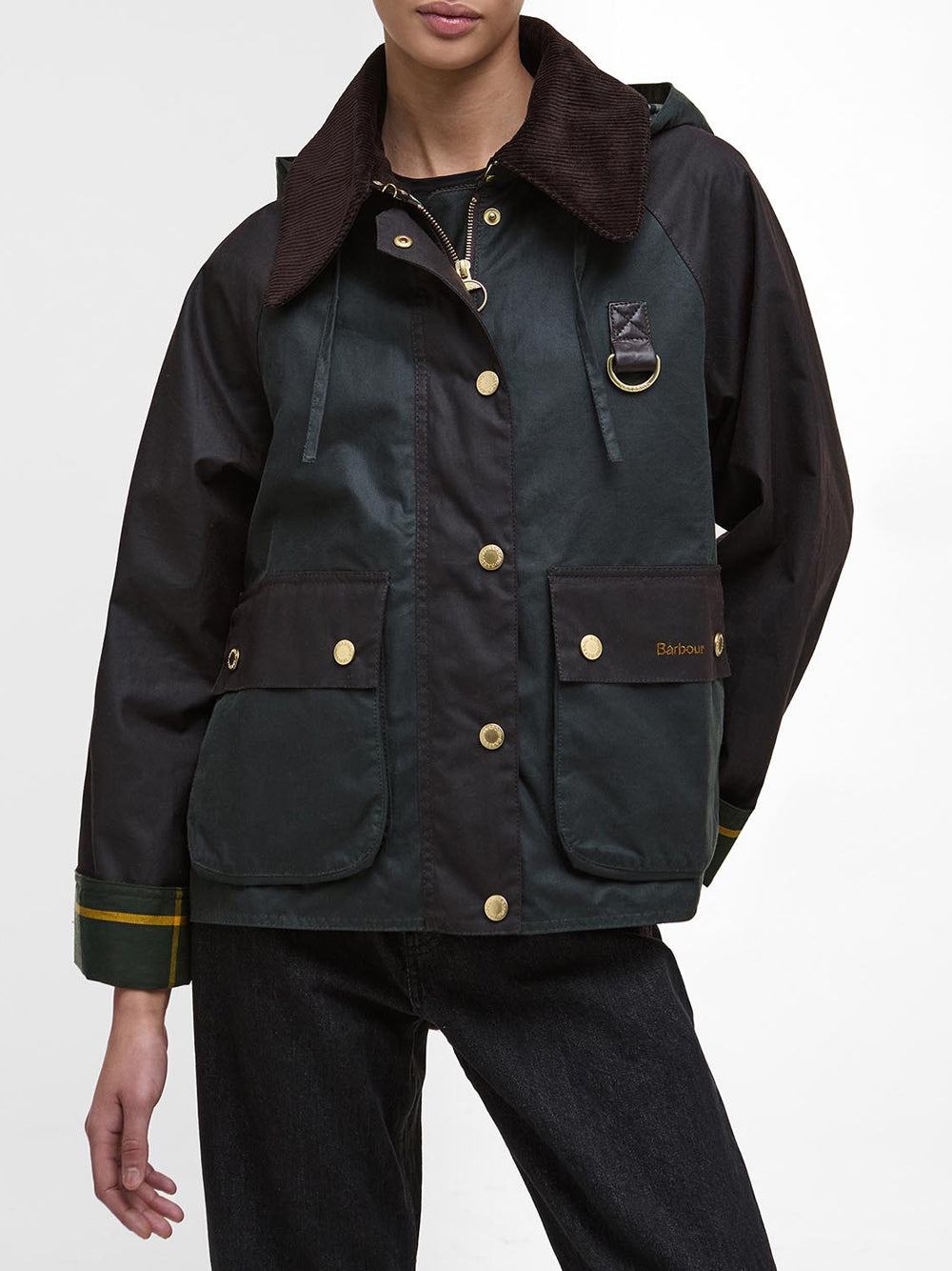 Giubbino Barbour Reighton Wax da Donna - Verde