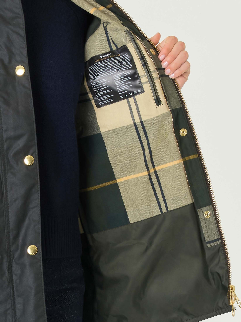 Giaccone Barbour Modern Beadnell Wax da Donna - Verde