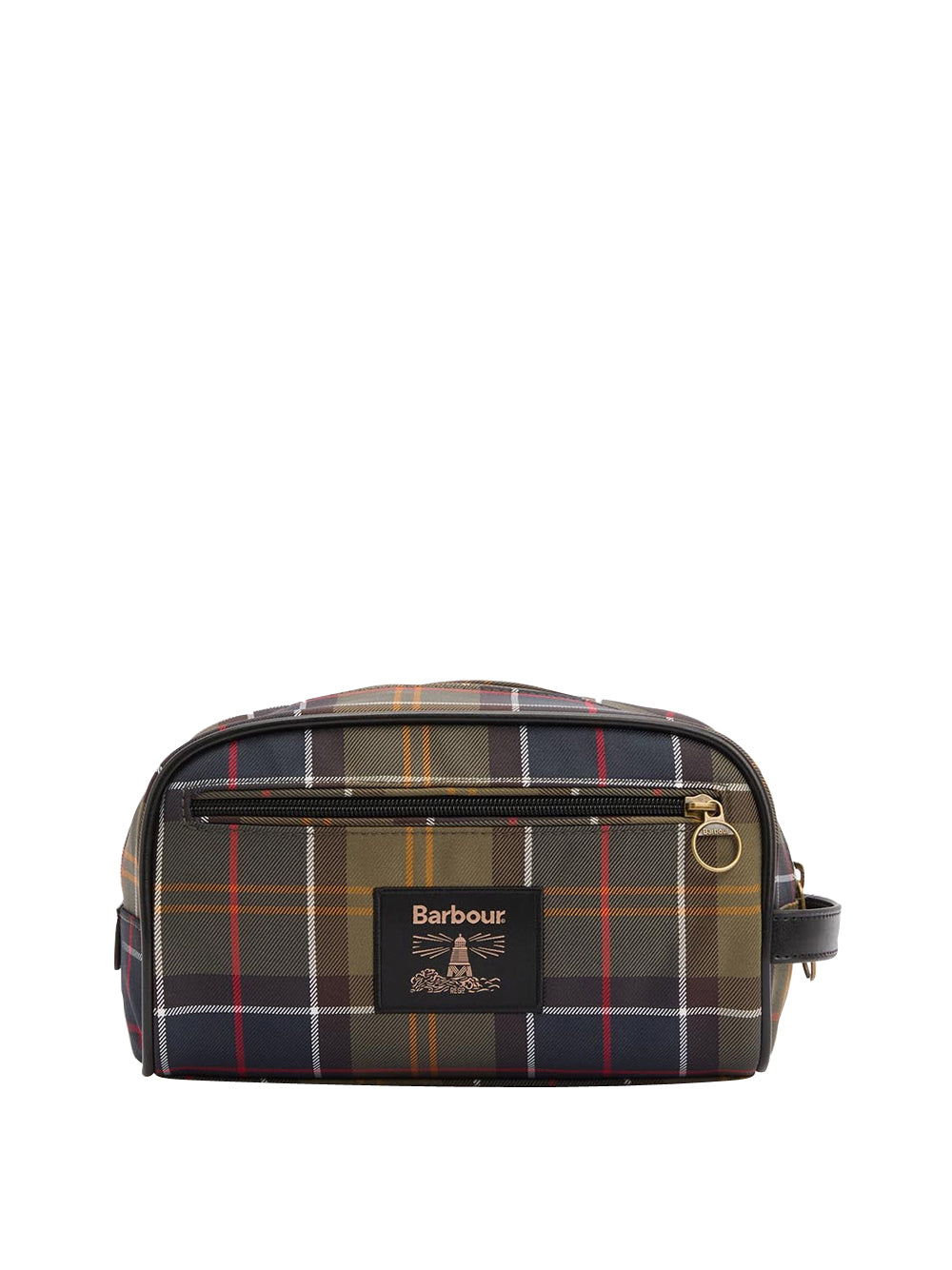 Beauty Case Barbour Tartan Washbag da Uomo - Verde