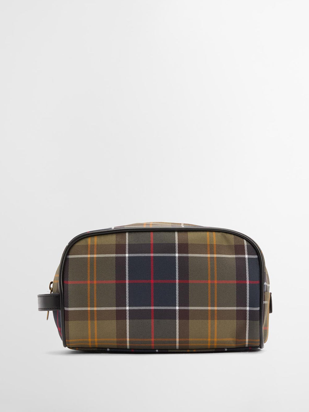Beauty Case Barbour Tartan Washbag da Uomo - Verde
