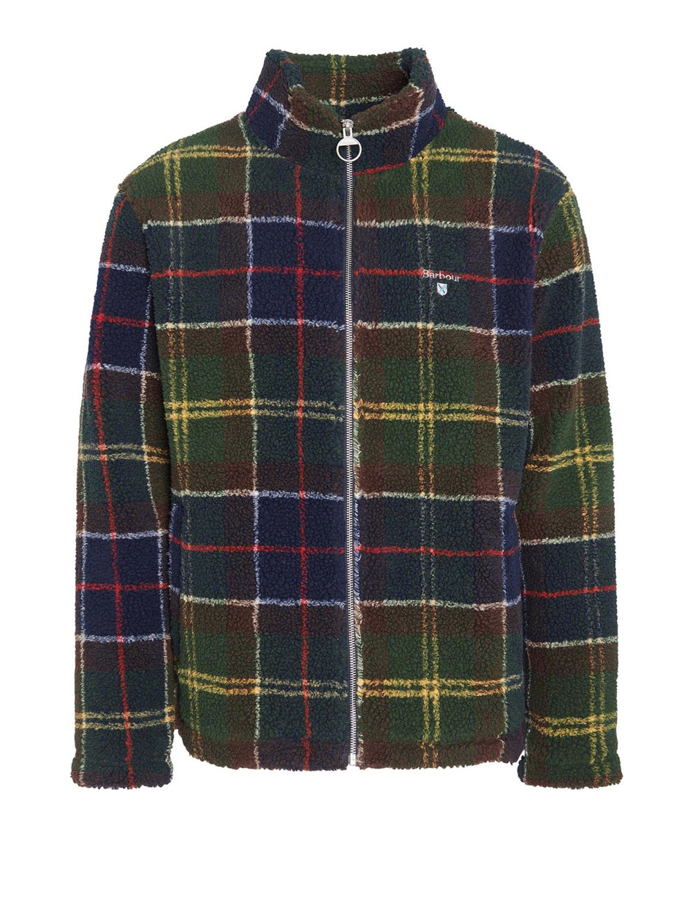 Felpa Zip Barbour Tartan Fleece da Uomo - Verde