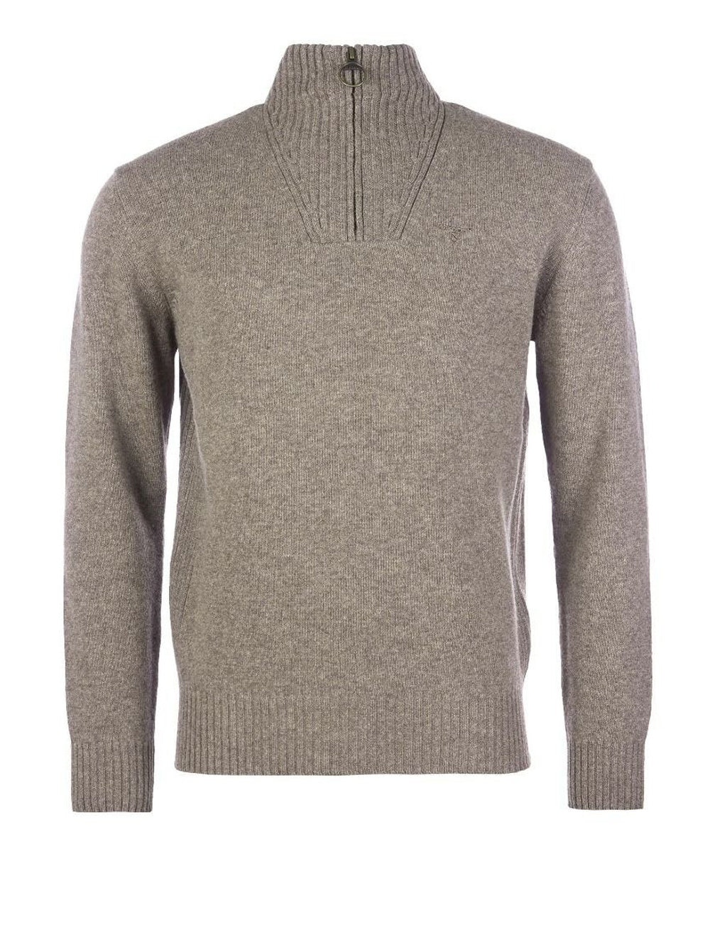 Pullover Barbour Essential Half Zip da Uomo - Avorio