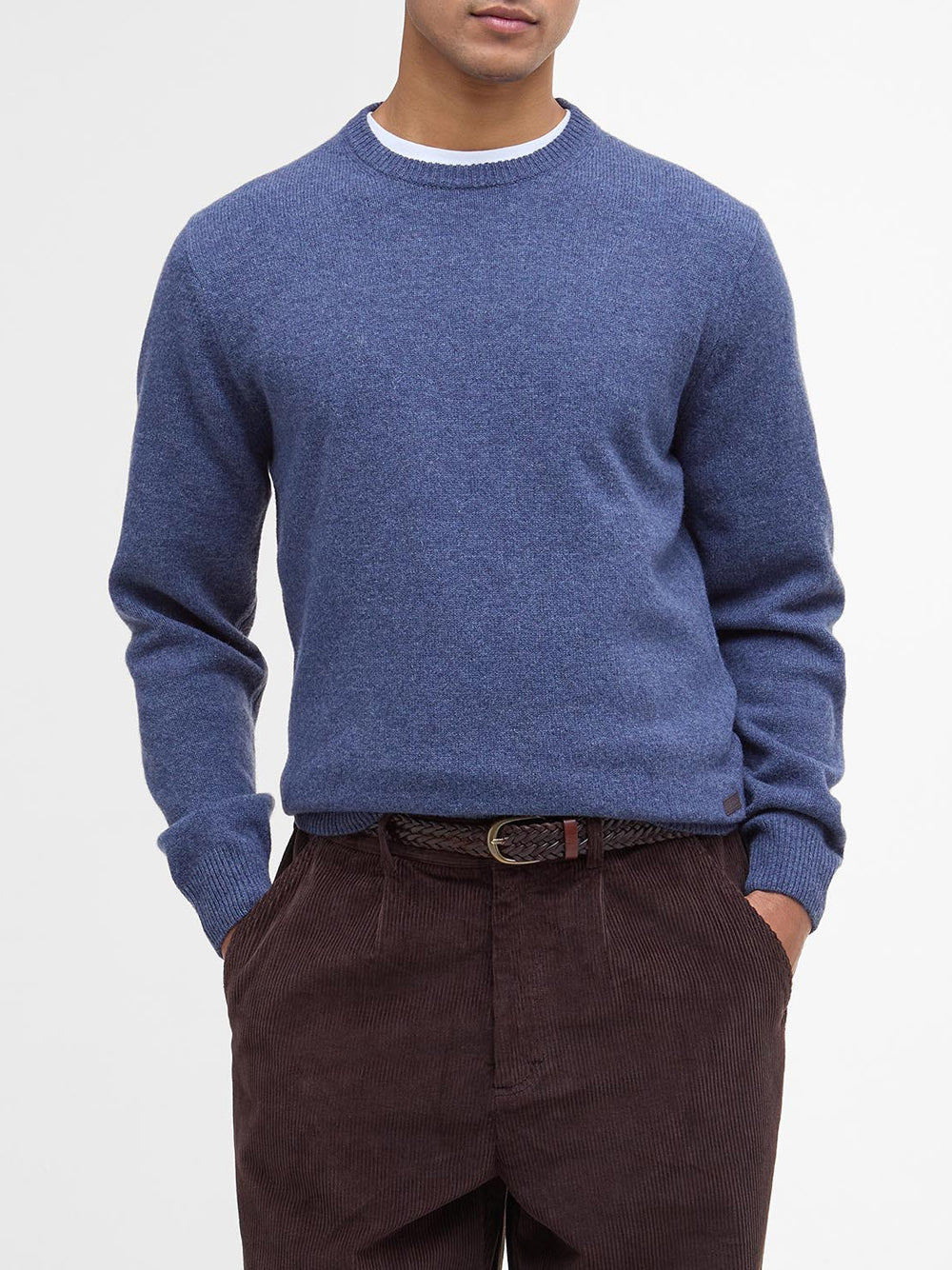 Pullover Barbour Essential Crew da Uomo - Blu