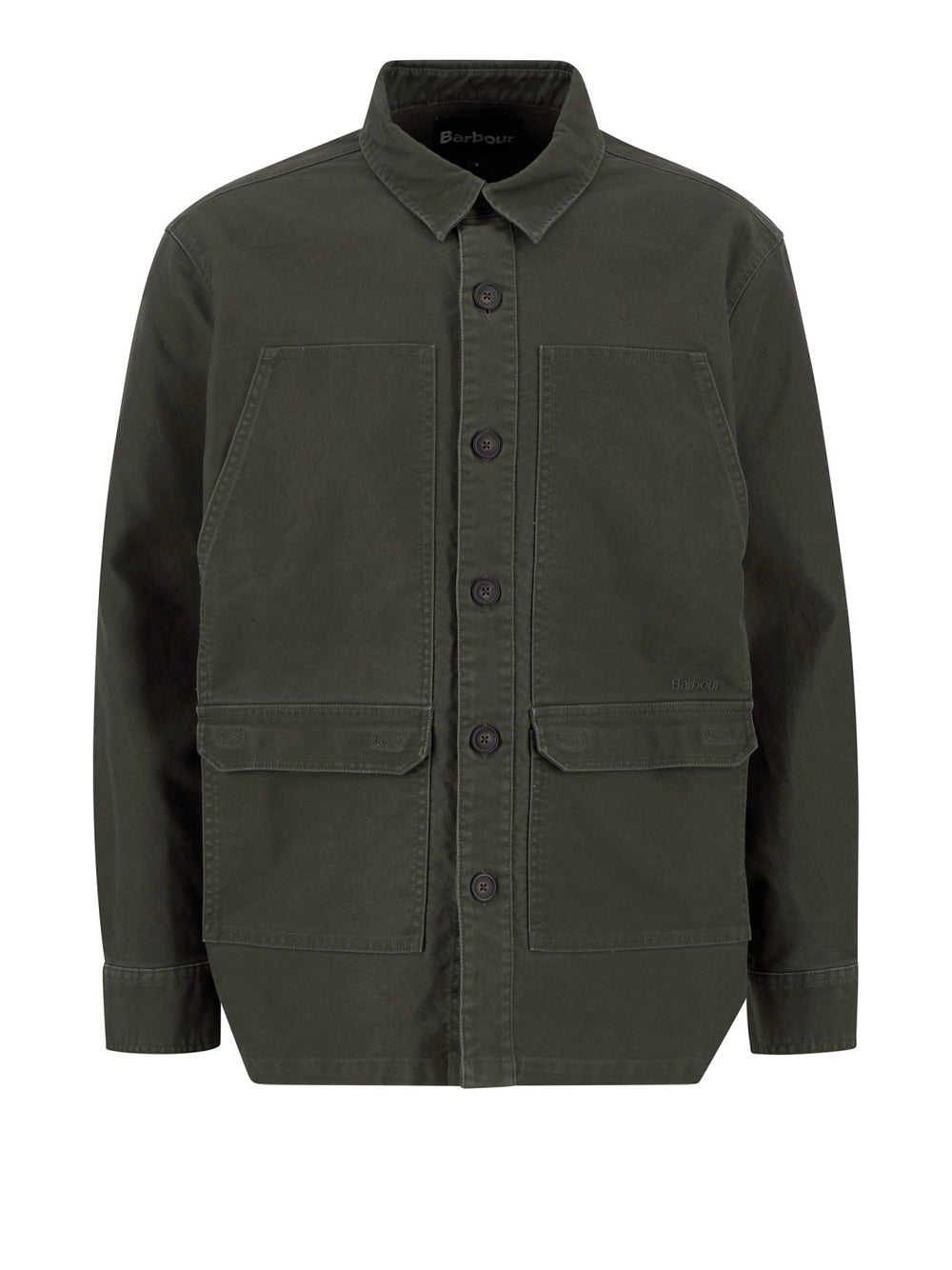 Giubbino Barbour Newbirch Sateen Overshirt da Uomo - Verde