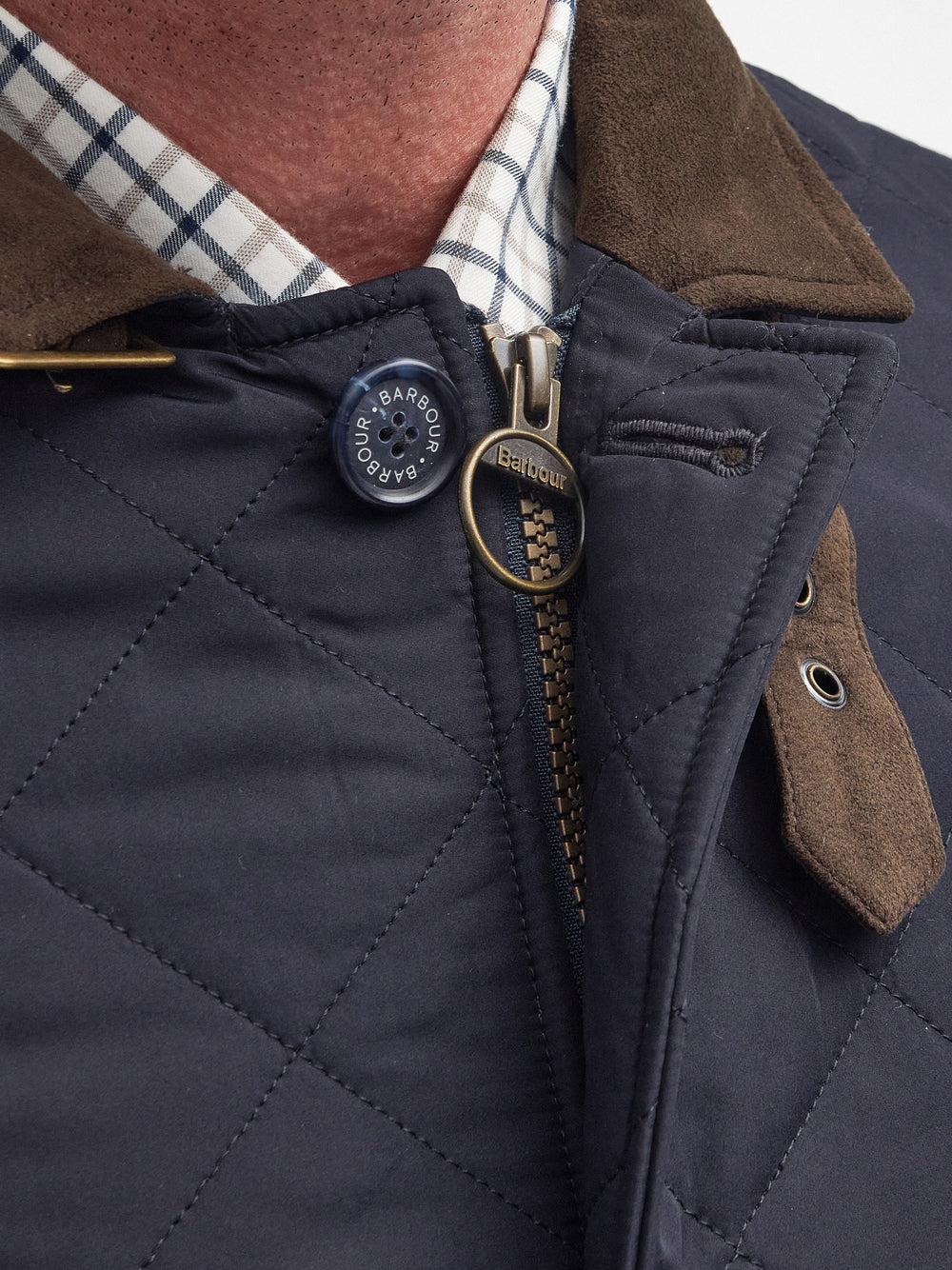 Giubbino Barbour Quilted Lutz da Uomo - Blu