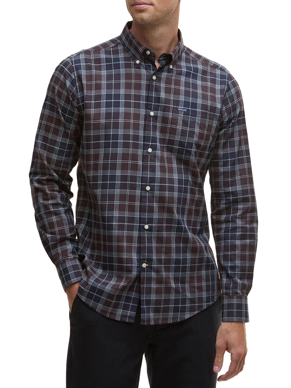 Camicia Casual Barbour Wetheram da Uomo - Blu