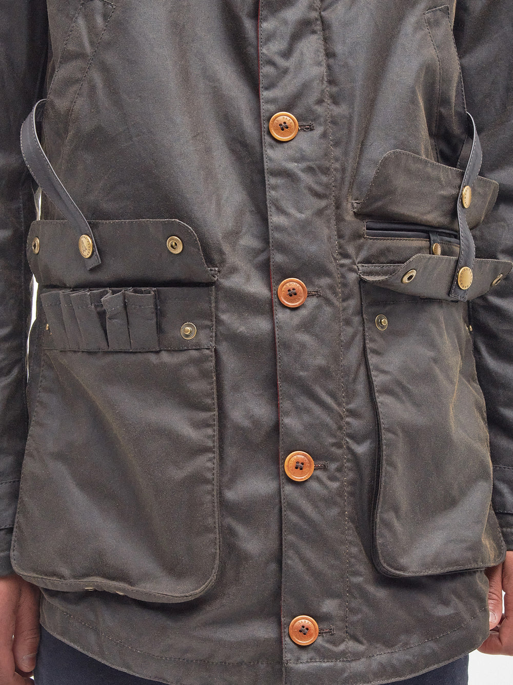 Parka Barbour Game Wax da Uomo - Marrone