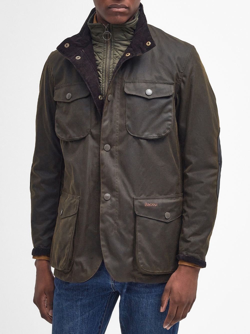 Giubbotto Barbour Ogston Wax da Uomo - Verde