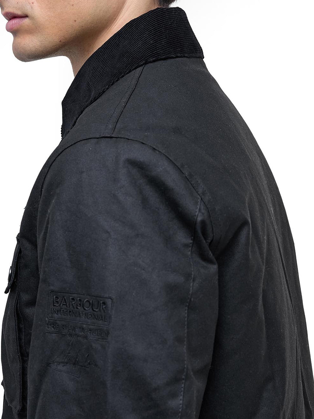 Giubbotto Barbour Workers Wax da Uomo - Nero