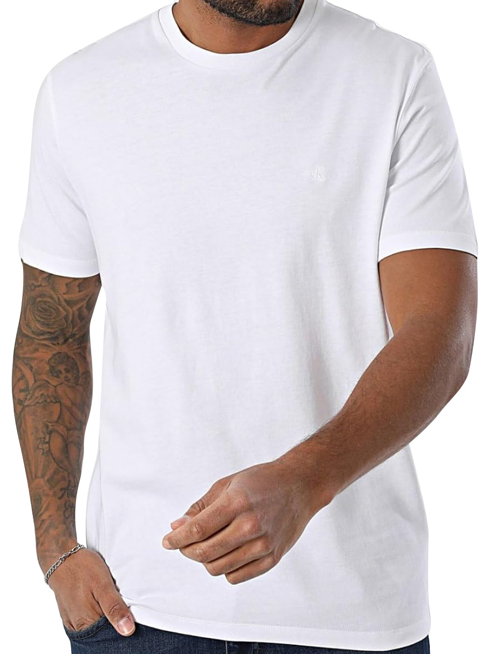 Calvin Klein Calvin Klein Jeans T-shirt Uomo Mod. LV040HM265 YAA Bianco