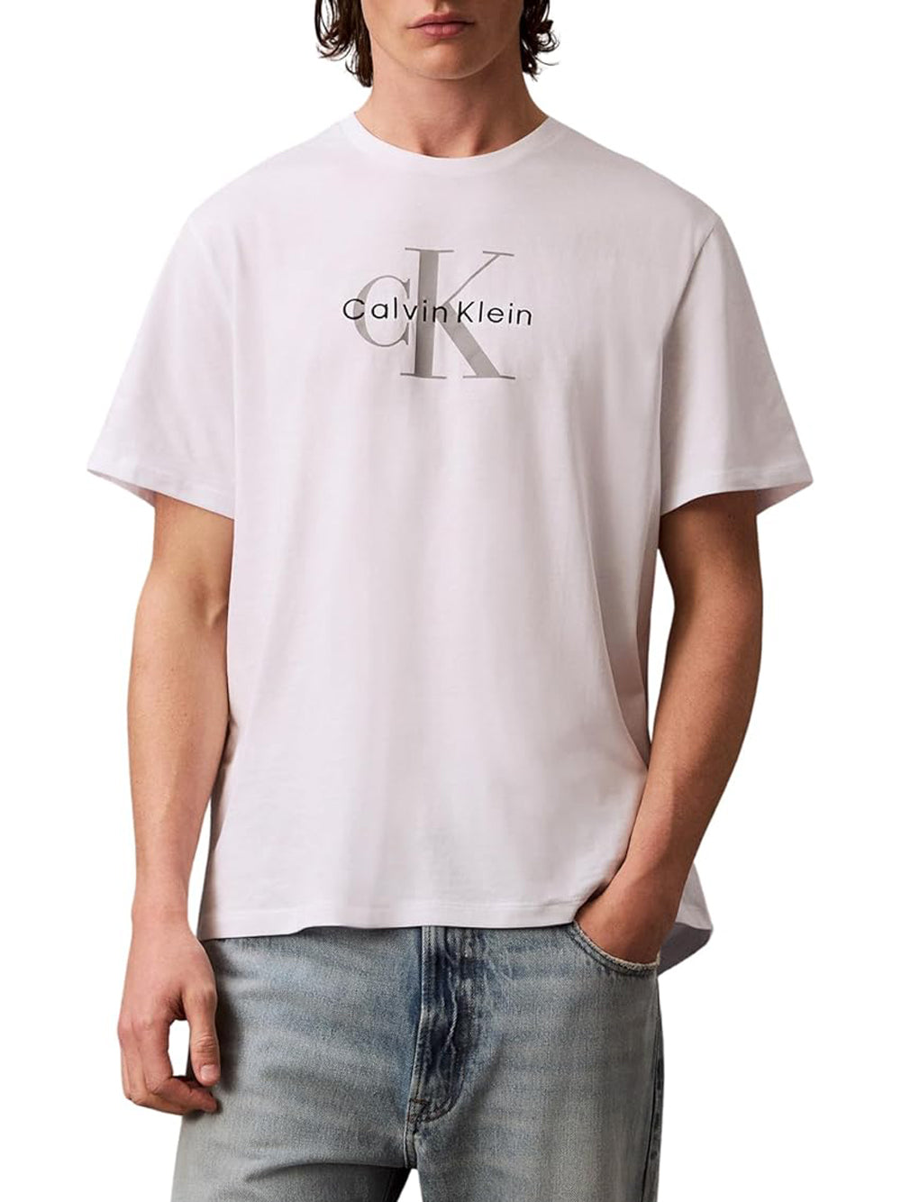 Calvin Klein Calvin Klein Jeans T-shirt Uomo Mod. LV04RB862G YAA Bianco