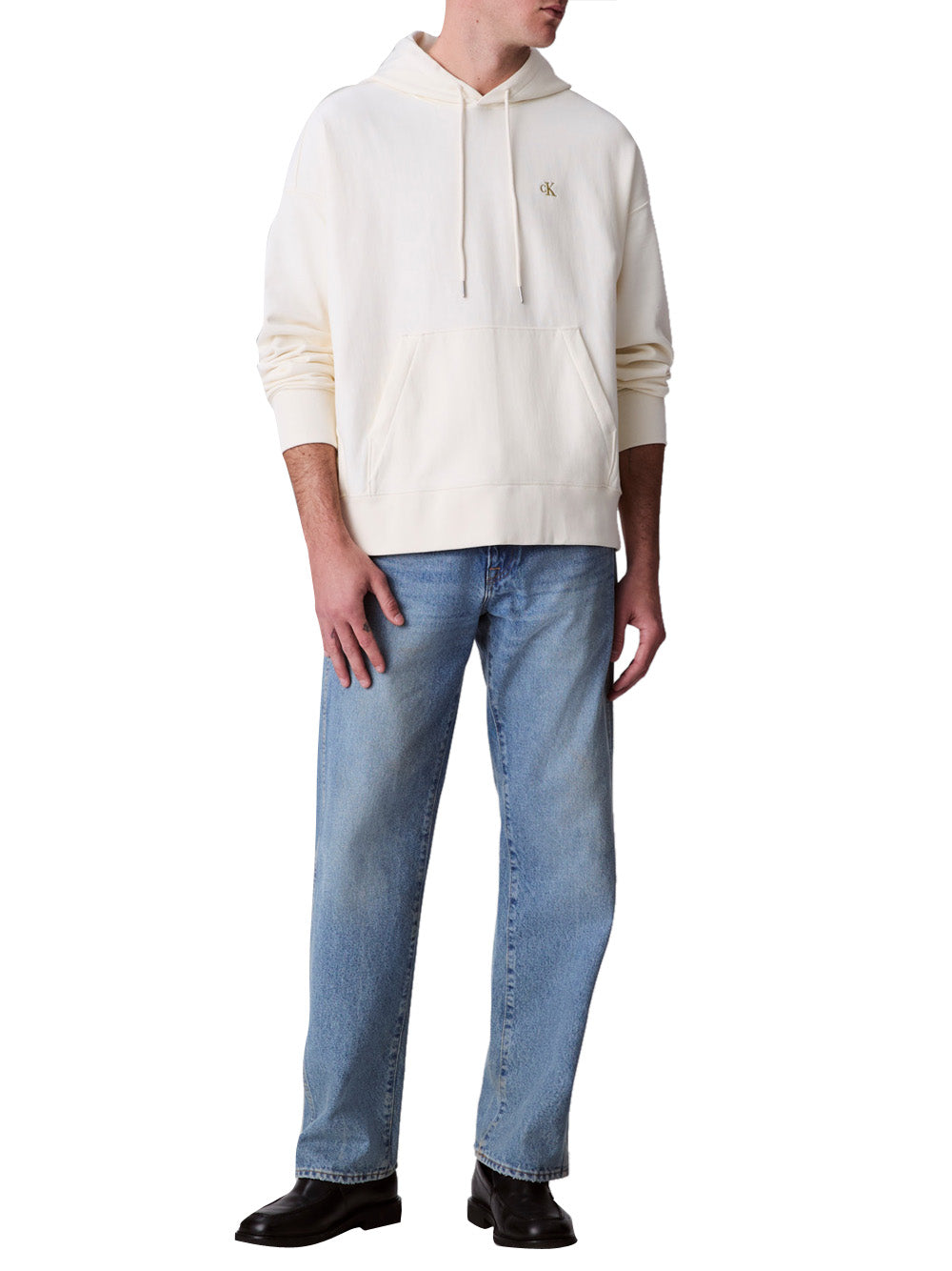 Calvin Klein Calvin Klein Jeans Felpa cappuccio Uomo Mod. LV04RC278G YAS Panna Avorio