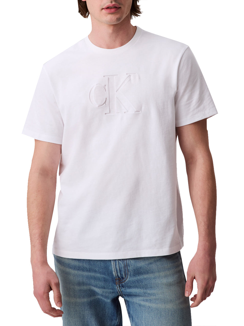 Calvin Klein Calvin Klein Jeans T-shirt Uomo Mod. LV04RC824G YAA Bianco