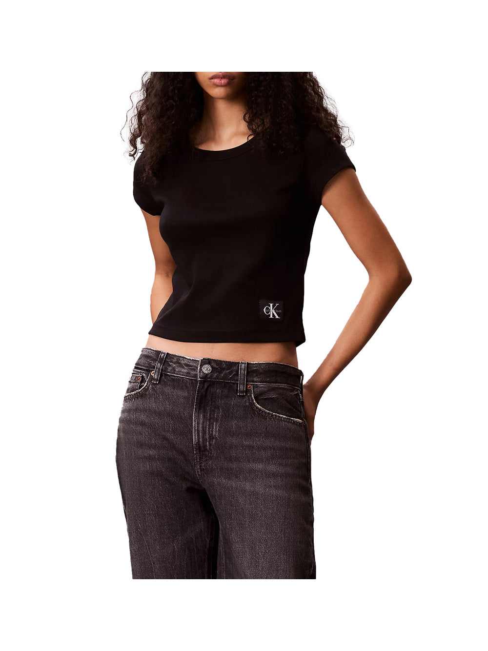 Calvin Klein Calvin Klein Jeans T-shirt Donna Mod. LVO47C200G UB1 Nero