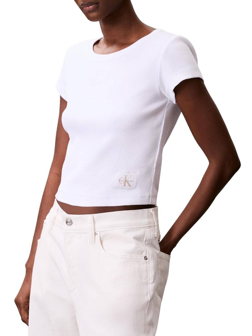 Calvin Klein Calvin Klein Jeans T-shirt Donna Mod. LVO47C200G YAA Bianco