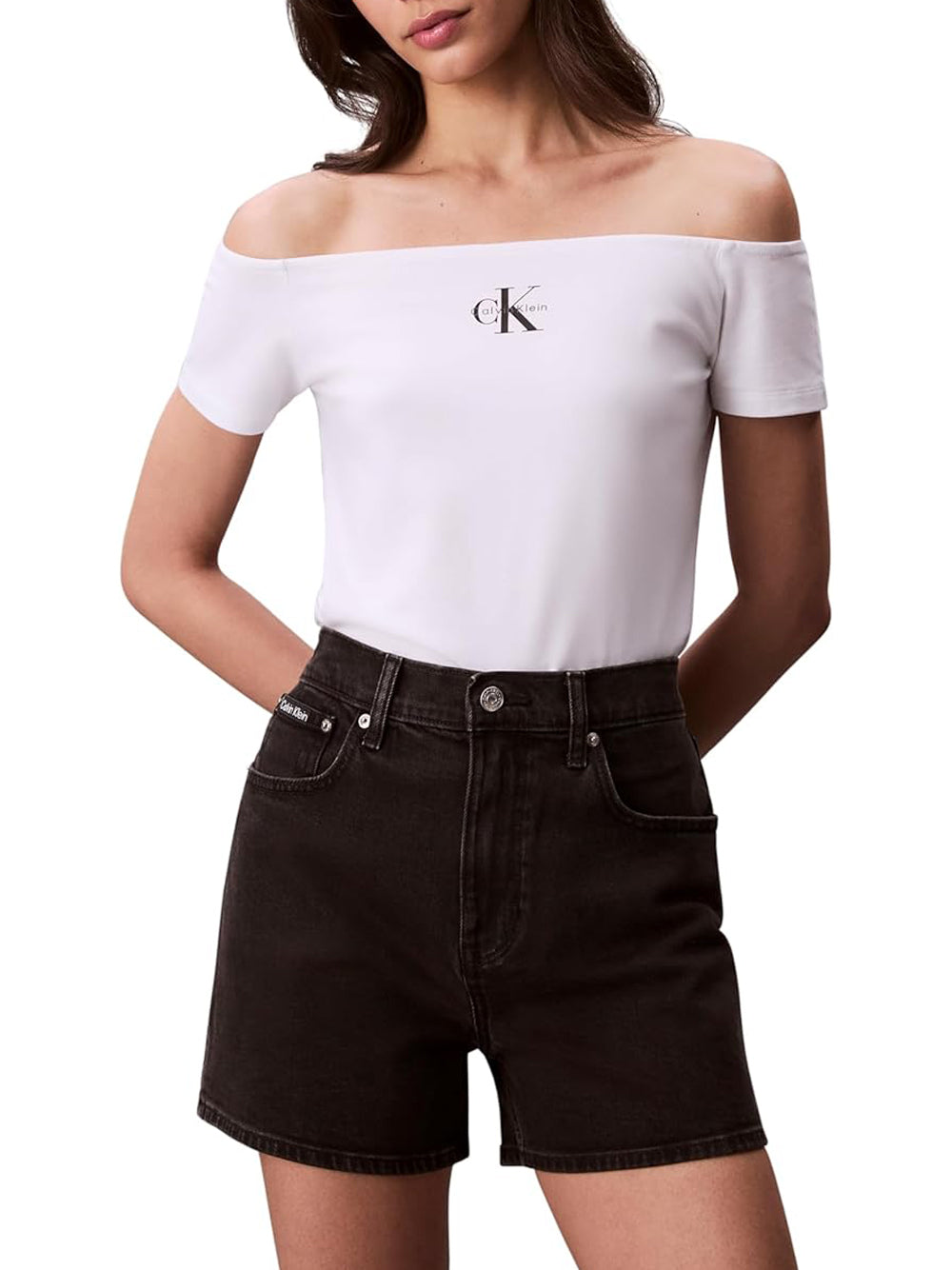 Calvin Klein Calvin Klein Jeans T-shirt Donna Mod. LVO47C203G YAA Bianco